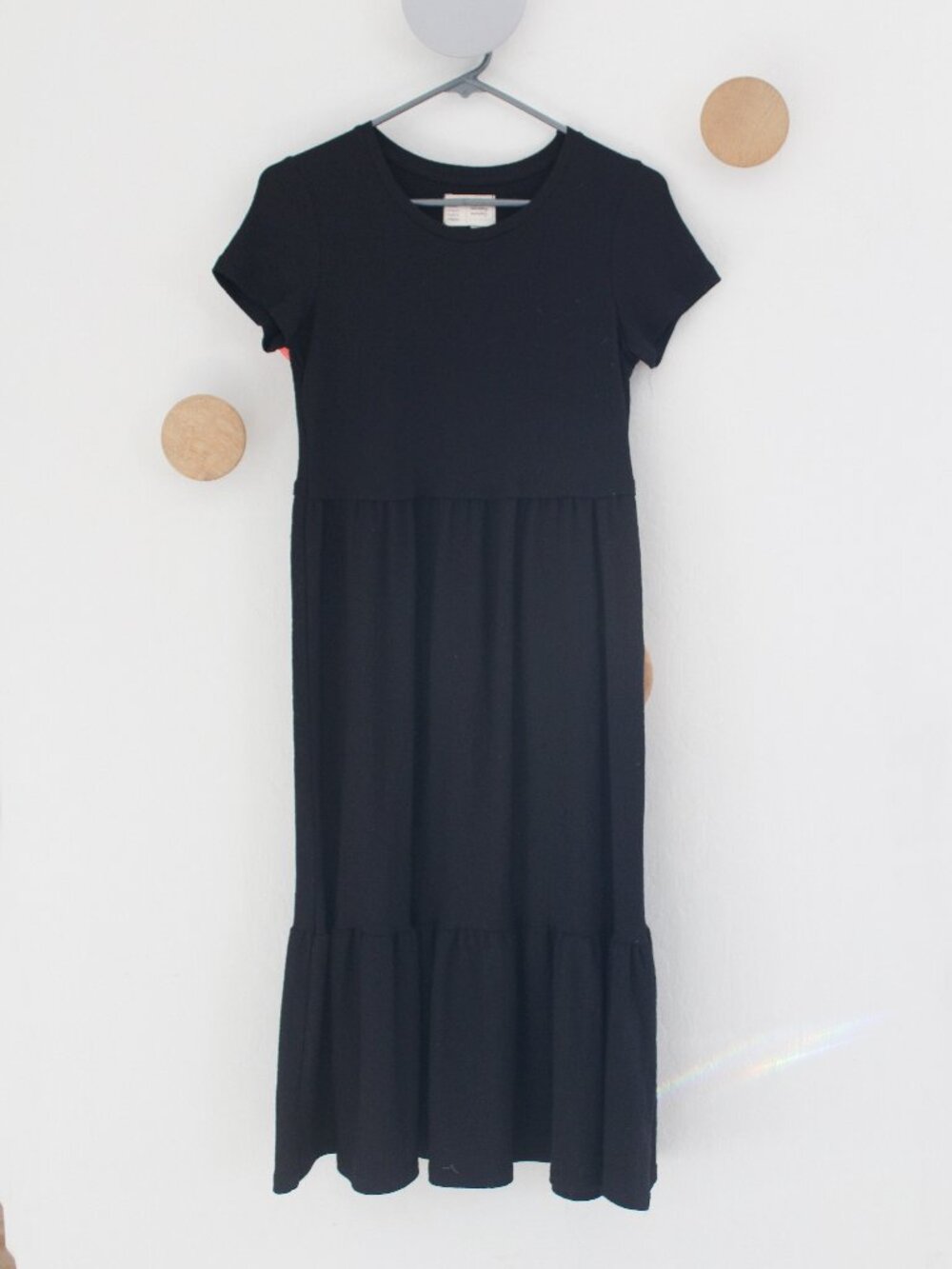 Anthropologie x Saturday Sunday Short Sleeve Black Maxi Dress - Size Small